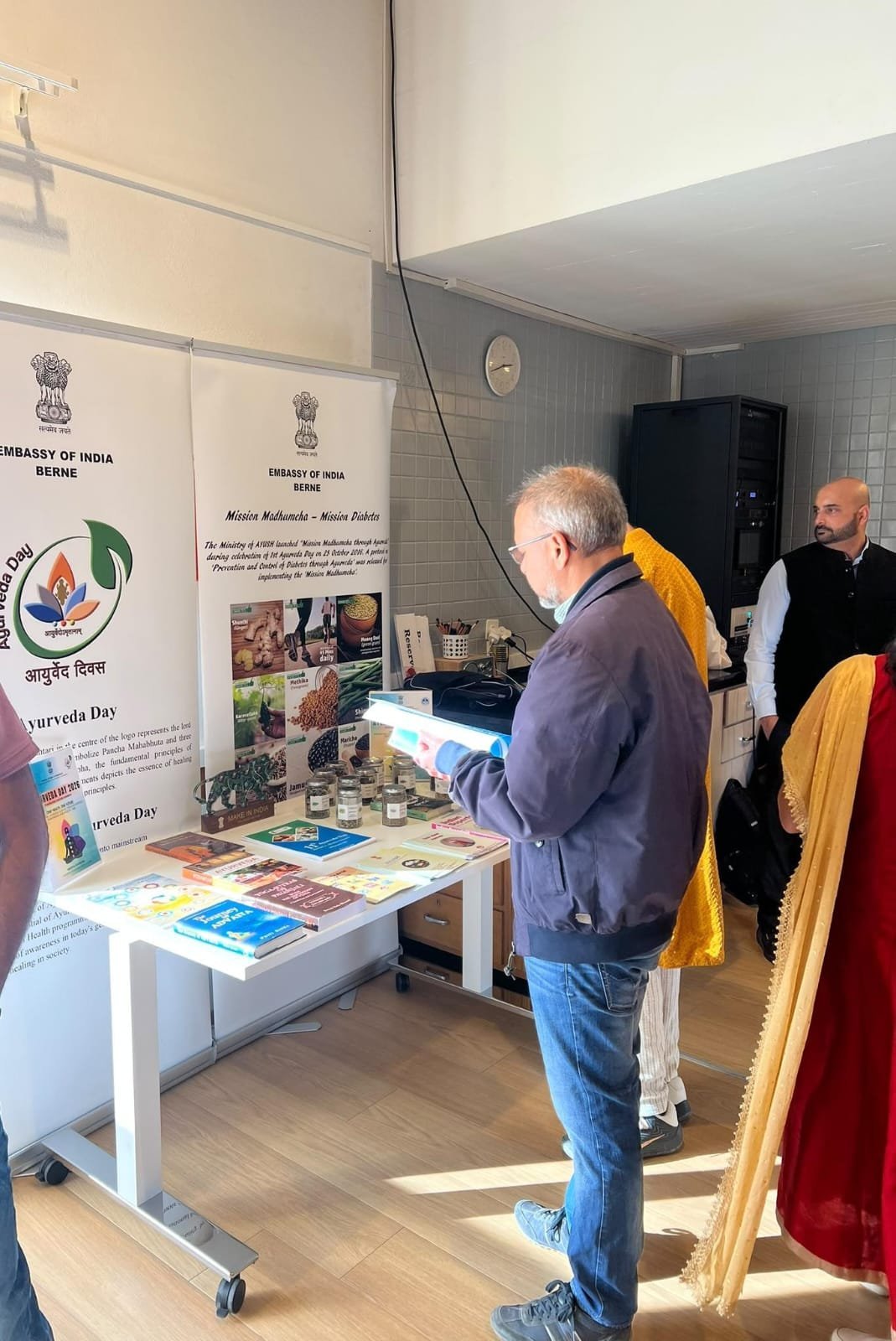 Embassy of India, Berne Sets Up Ayurveda Lounge to Mark 11th Ayurveda Day, on the sidelines of celebrating event for Hindi Diwas 2026 in Berne, 25.09.2026