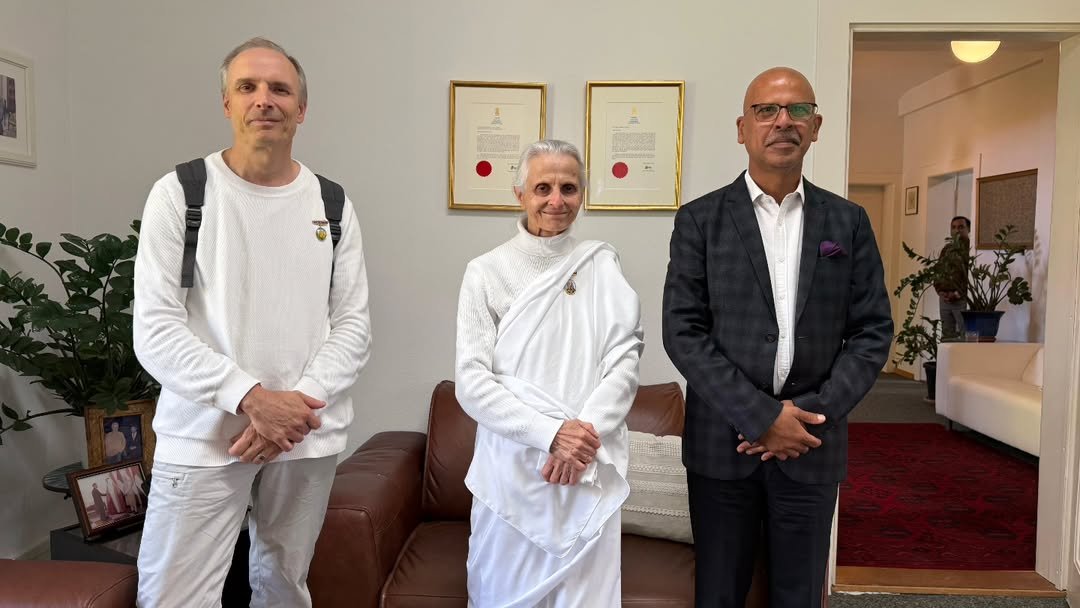 Ambassador Mridul Kumar received delegation from Brahmakumaris Switzerland at Chancery on 08 July 2025