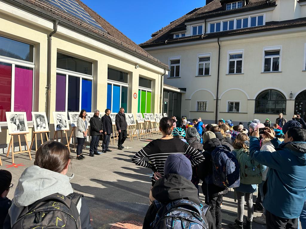 Photo Exhibiton titled 'Gandhi@150, rare archival photographs by Mr. Kulwant Roy curated by Mr. Aditya Arya' at Landquart on 08 February, 2023.