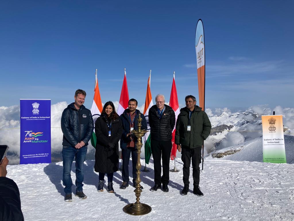 Celebrations of Azadi Ka Amrit Mahotsav and 75th anniversary of India-Switzerland bilateral relations at Mt. Titlis on 23 February 2023