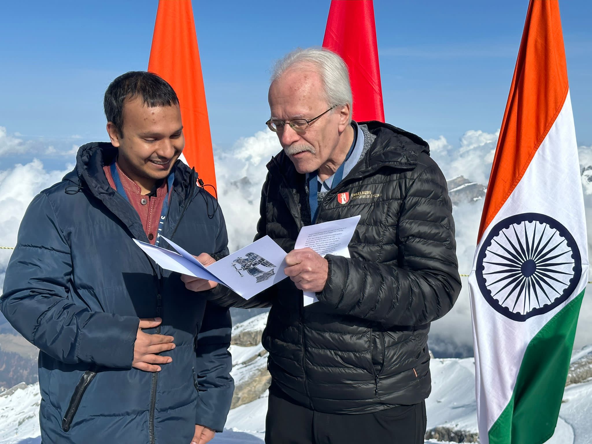 Celebrations of Azadi Ka Amrit Mahotsav and 75th anniversary of India-Switzerland bilateral relations at Mt. Titlis on 23 February 2023