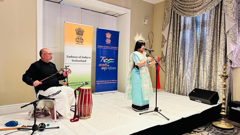 Manipuri folk & Traditional Music performance at Hotel Schweizerhof, Berne on 17 April 2023