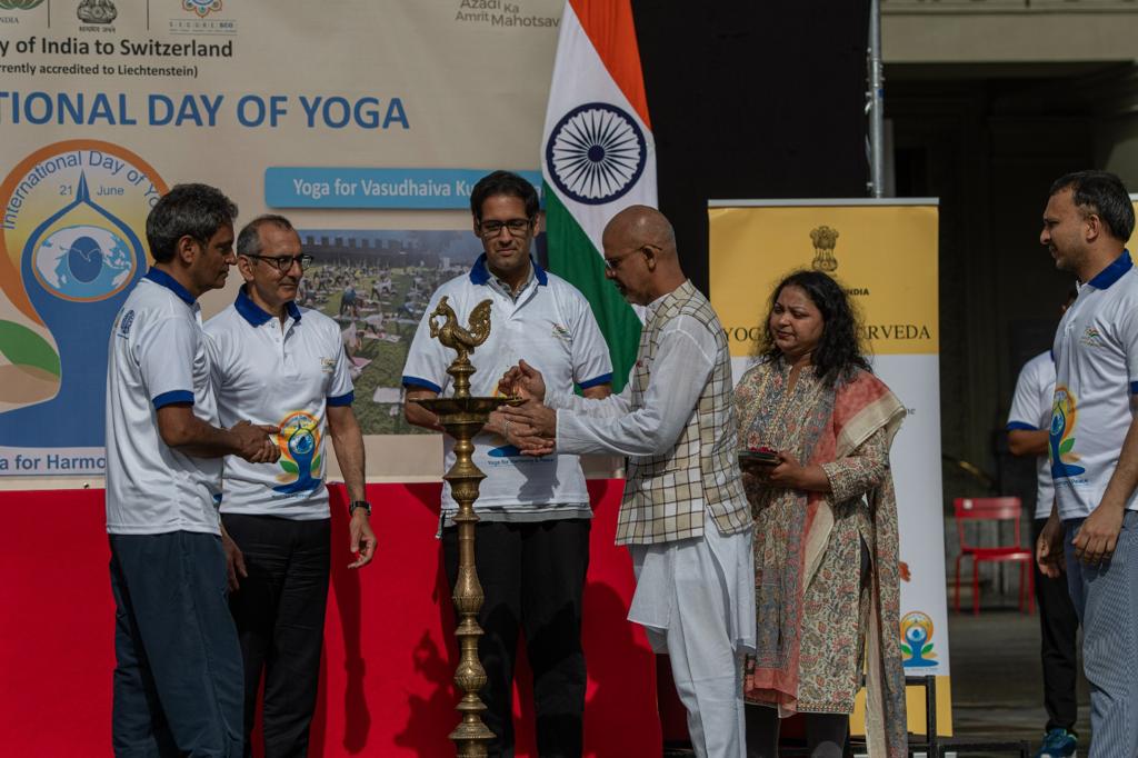 9th International Day of Yoga main event at Bundesplatz, Berne on 21 June 2023