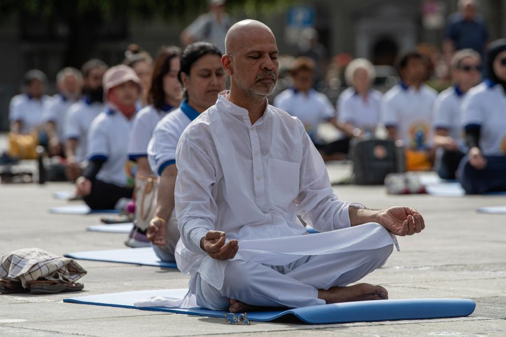 9th International Day of Yoga main event at Bundesplatz, Berne on 21 June 2023
