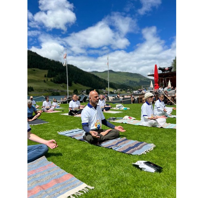 International Day of Yoga 2023 celebrations at Davos, Switzerland on 24 June 2023
