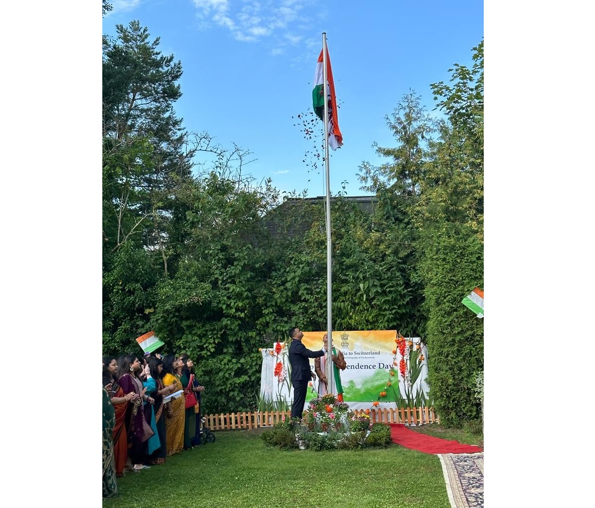 Flag Hoisting ceremony at India House on the occasion of 77th Independence Day on 15 August 2023