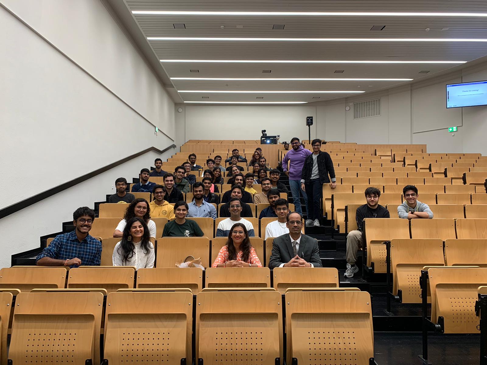 Counsellor Anoop Dhingra addressed Indian students of ETH University, Zurich on 29 September 2023