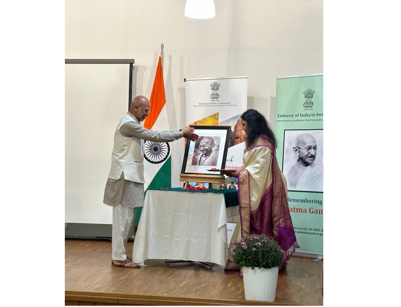 Gandhi Jayanti celebrations at Berne on 06 October 2023