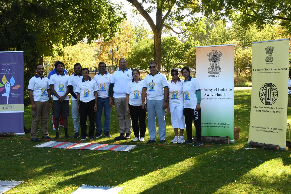 Yoga session at Basel on 22 October 2023