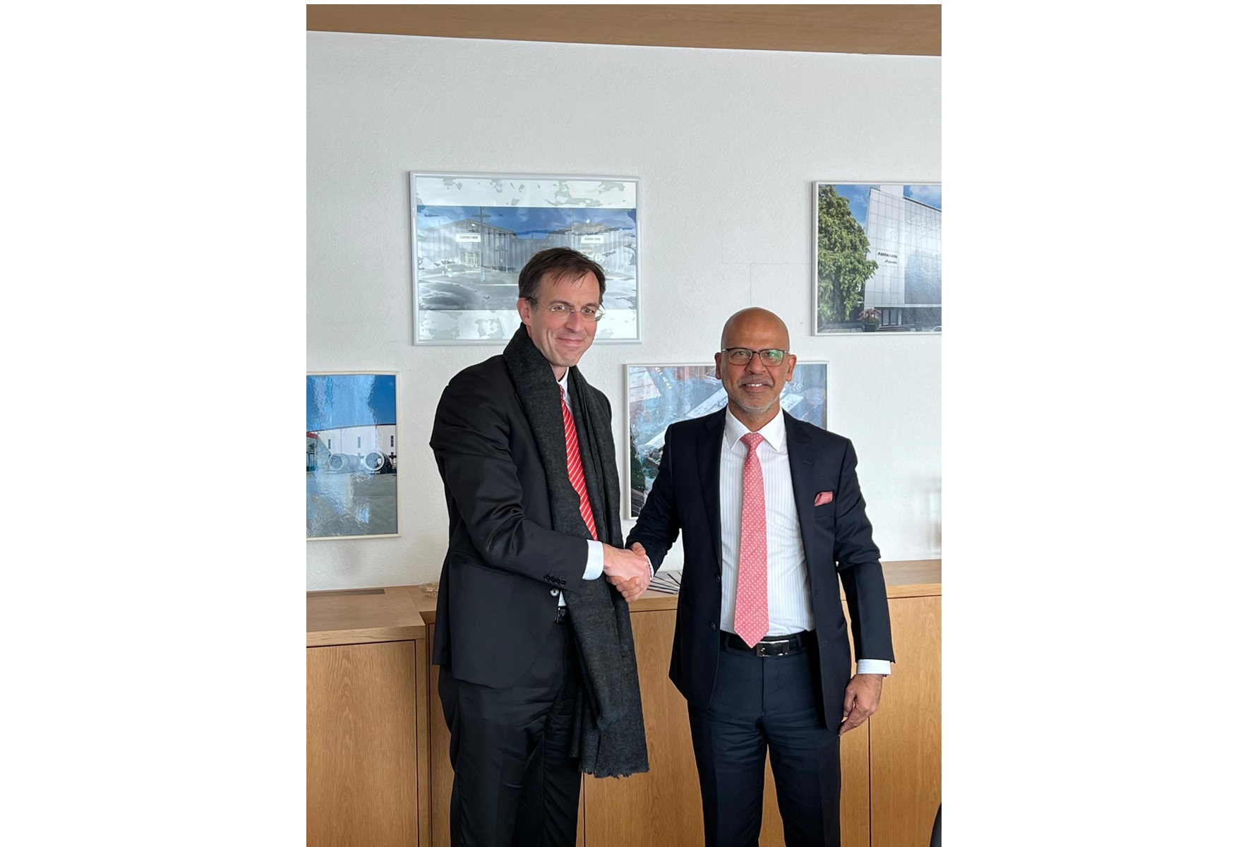 Ambassador Mridul Kumar met Mr. Hans-Christian Schneider, CEO of Ammann Group at the Company’s headquarters in Langenthal, Bern on 24 October 2024