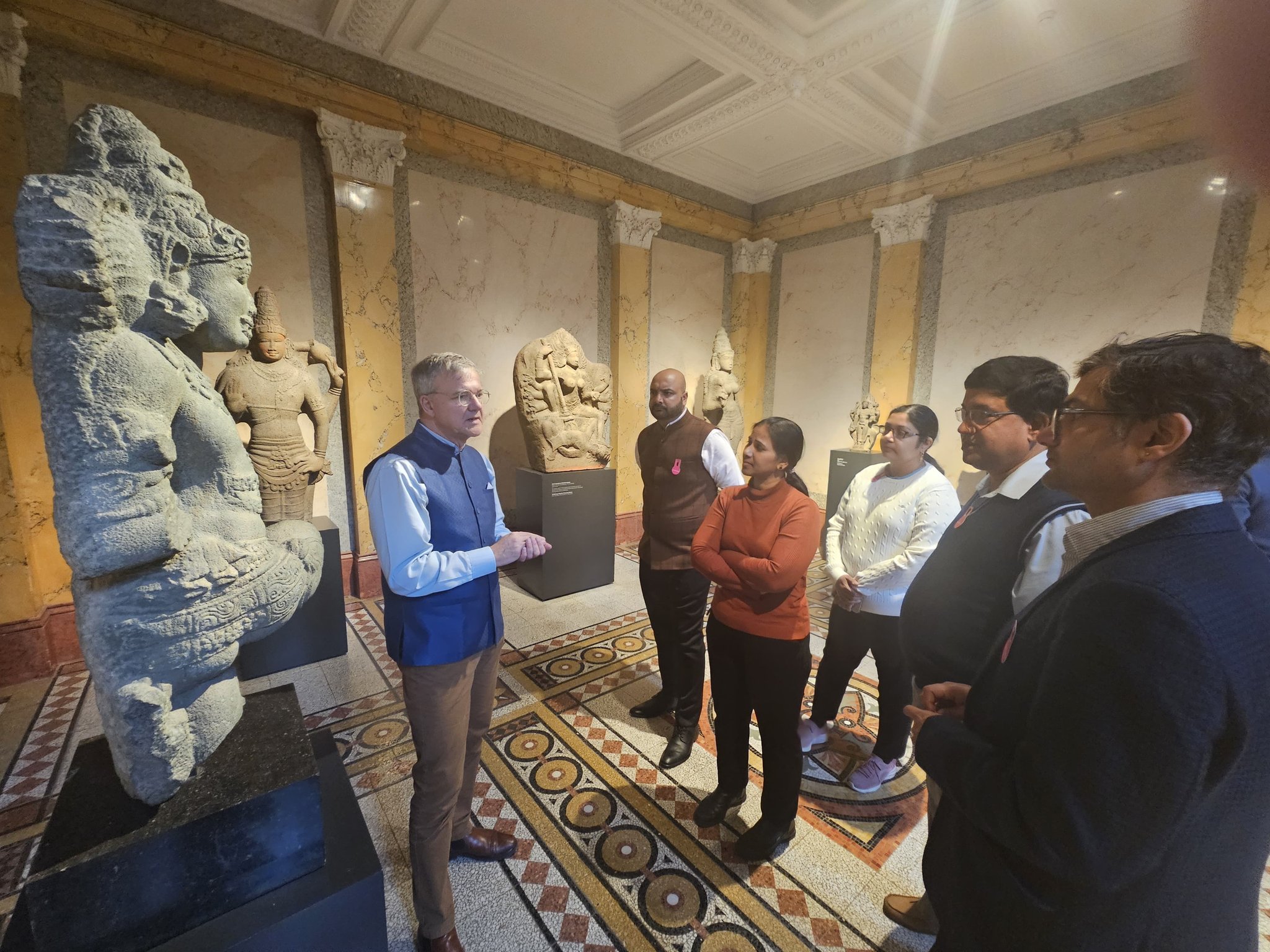 Visit to Museum Rietberg in Zurich by Embassy officials on 20 December 2024.