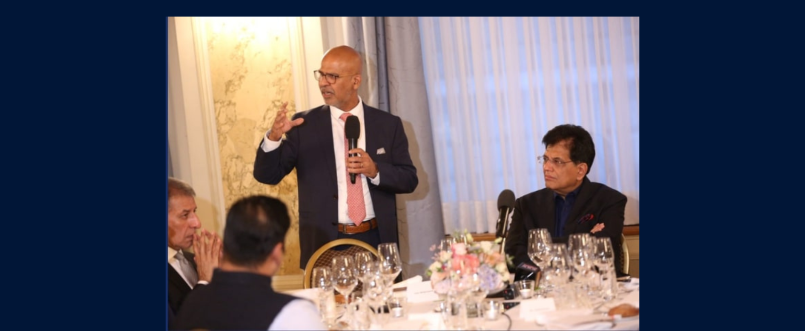 Amb Kumar briefing the captains of Indian industry about the exciting possibilities, emerging post Indian -EFTA TEPA as well as means & strategies to tap the opportunities to strengthen India-Switzerland economic ties, Berne, Switzerland