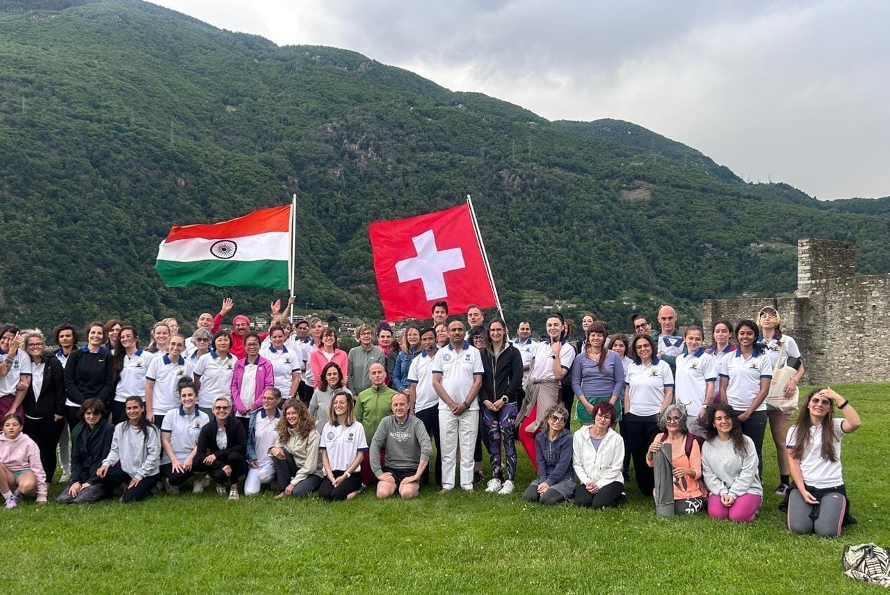 International Yoga Day celebrations at Bellinzona on 28 May 2025