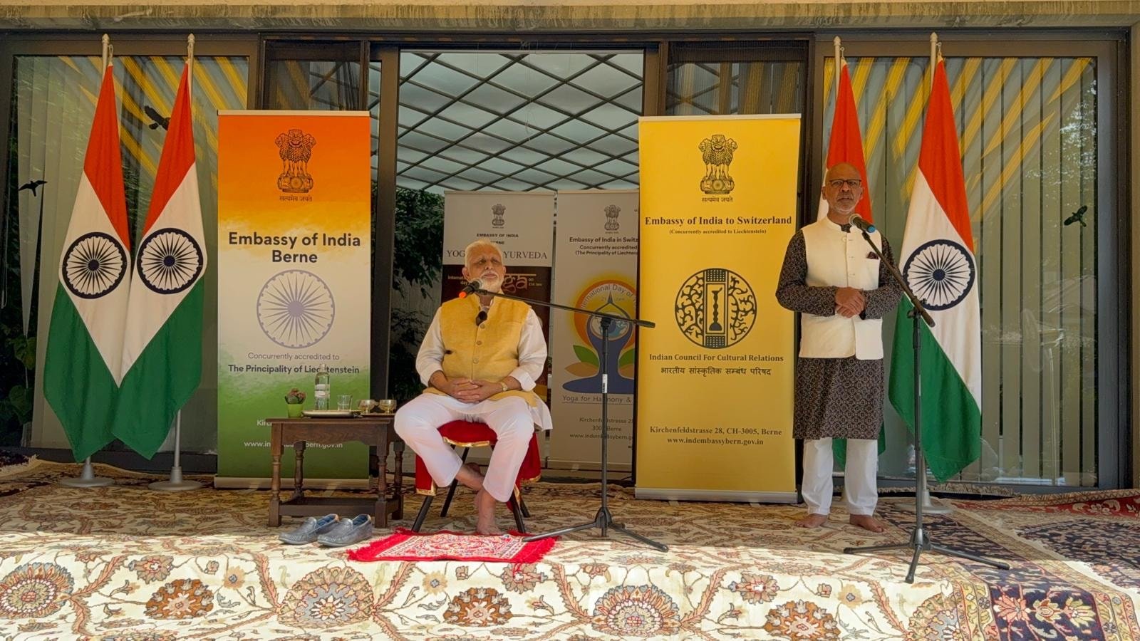 International Yoga Day celebrations at Berne on 14 June 2025