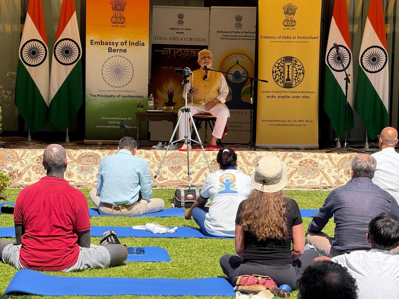 International Yoga Day celebrations at Berne on 14 June 2025