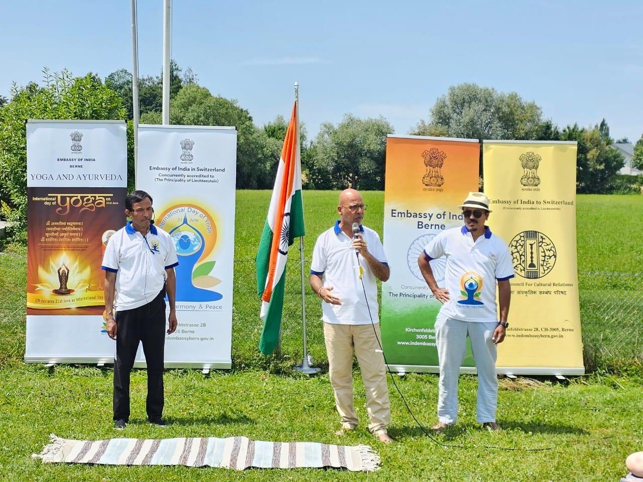 International Yoga Day celebrations at Gossau on 21 June 2025