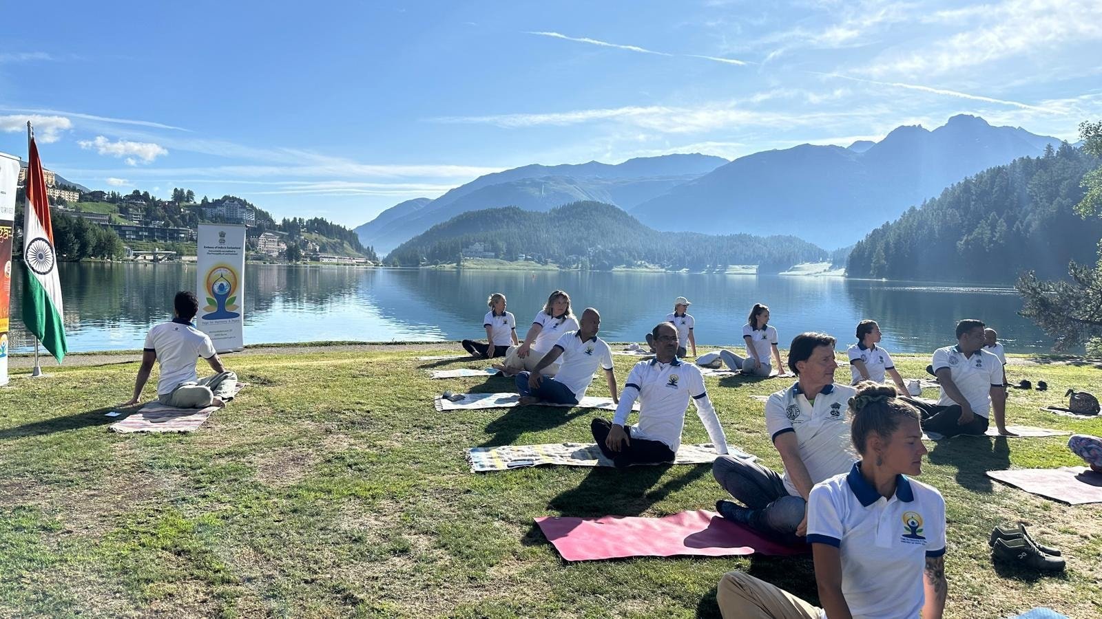 International Yoga Day celebrations at St. Moritz on 27 June 2025