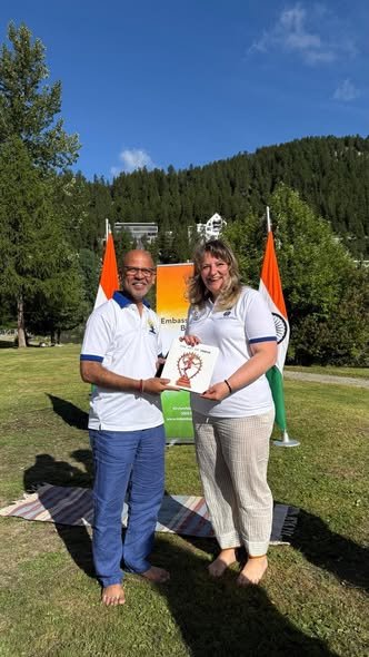International Yoga Day celebrations at St. Moritz on 27 June 2025