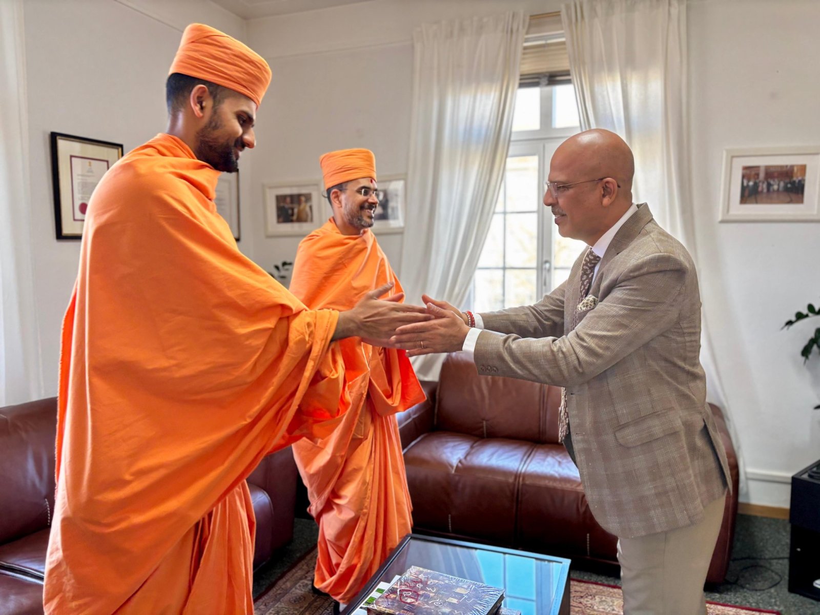 Ambassador Mridul Kumar received the delegation from BAPS Swaminarayan Sanstha UK & Europe at Chancery on 25 February 2026
