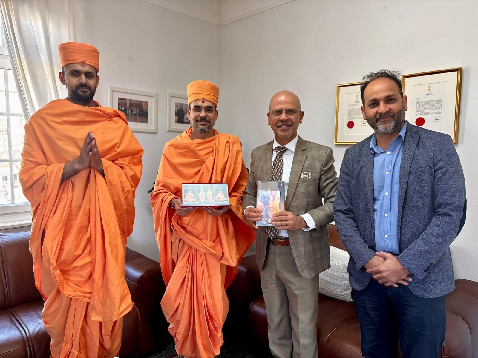 Ambassador Mridul Kumar received the delegation from BAPS Swaminarayan Sanstha UK & Europe at Chancery on 25 February 2026