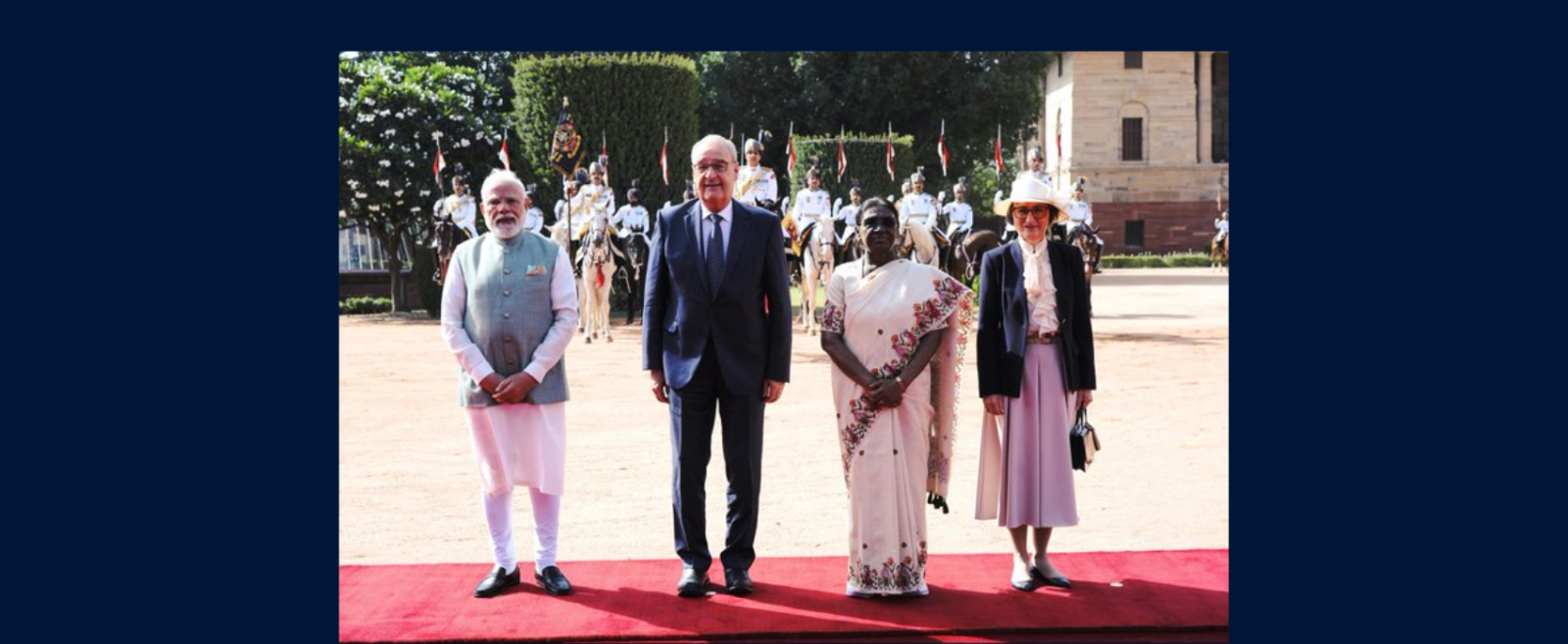 Swiss President  Guy Parmelin was accorded a ceremonial reception at the Forecourt of Rashtrapati Bhawan on his State visit to India
