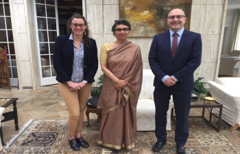   Ambassador meeting with Mr. SÃ©bastien Hug and Ms. Anouk de Bast.