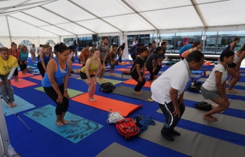 Celebration of the 3rd International Day of Yoga in Berne