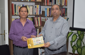 Celebration of ceremony for issue of commemorative postage stamp on Ramayana