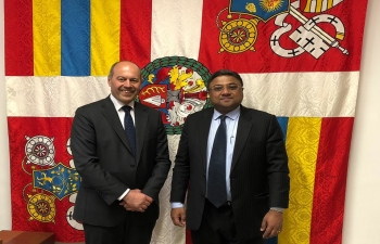 Meeting with the Commander of Swiss Guard, at the Holy See on March 29, 2018