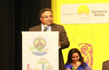 Ambassador Sibi George at the Kalamela by KELI at Zurich, May 20, 2018