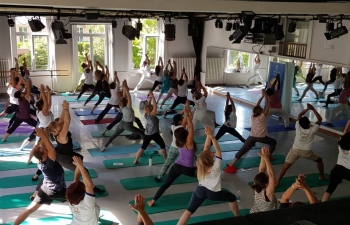 4th   International Day of Yoga Celebration in Neuchatel on June 16, 2018.