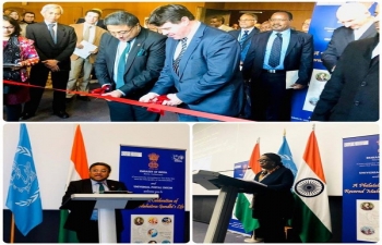 PHILATELIC EXHIBITION ON MAHATMA GANDHI IN  SWITZERLAND