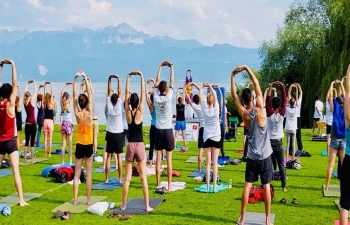 Yoga celebrations in Lausanne on June 19th 2019
