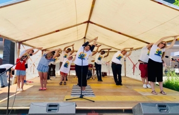 Yoga at international school of Berne, in Berne on June 23 rd 2019