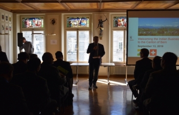 State Visit of Hon’ble President of India to Switzerland, September 11-15, 2019: Photographs of interaction of Indian Business Delegation with the Canton of Berne on September 13, 2019.