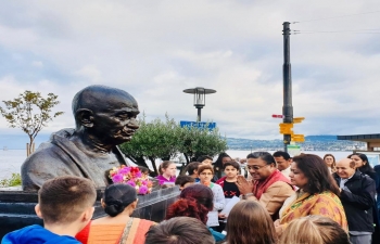 CELEBRATIONS AT GANDHI SQUARE IN SWITZERLAND ON 02 Oct, 2019.'