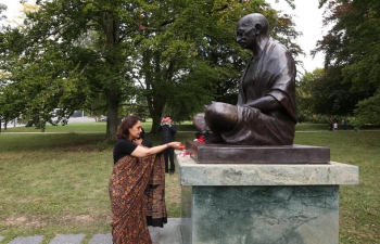 Gandhi Jayanti celebration in Switzerland on 2 October, 2021