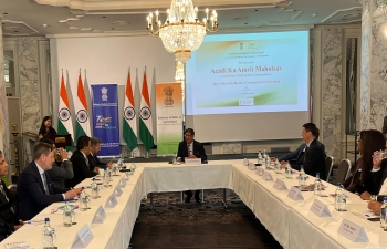 "Azadi Ka Amrit Mahotsav - Interaction with Business Community in Switzerland" in Berne on 4th March, 2022