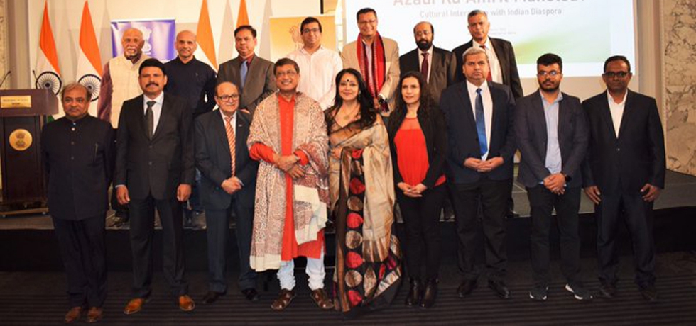 Ambassador Sanjay Bhattacharyya with Heads of Indian Diaspora Associations in Switzerland and Liechtenstein at the event 