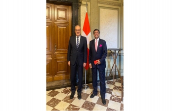 Ambassador Sanjay Bhattacharyya called on Federal Councillor for Economy H.E. Guy Parmelin on 02 May, 2022