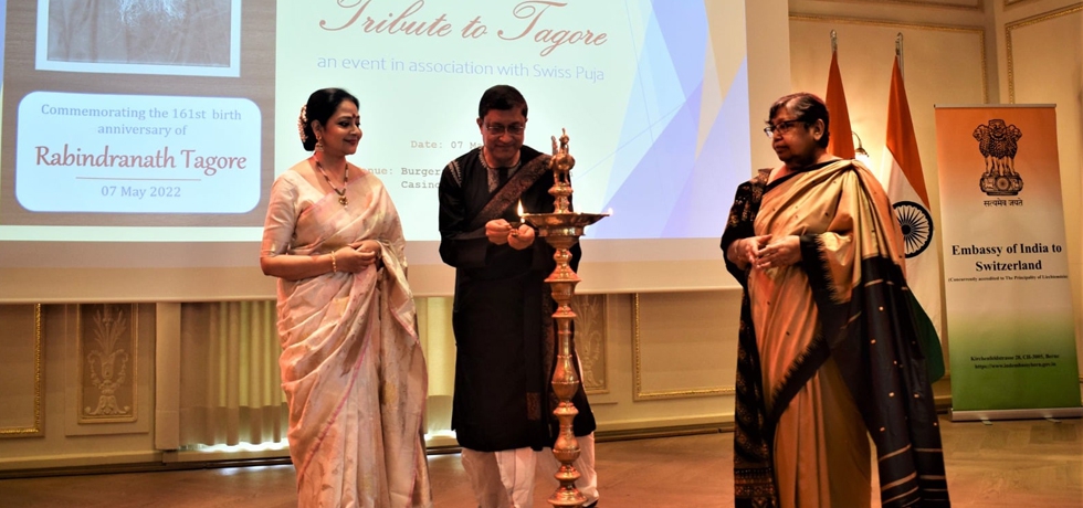 Ambassador Sanjay Bhattacharyya inaugurated the event “Tribute to Tagore”, commemorating the 161st birth anniversary of Rabindranath Tagore