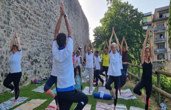 Celebration of 8th International Day of Yoga in Vevey on 17 June 2022