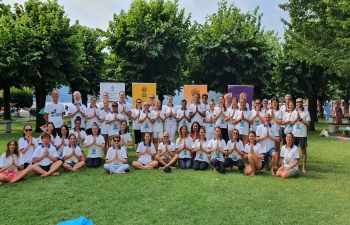 Celebration of 8th International Day of Yoga in Lugano on 23 July 2022