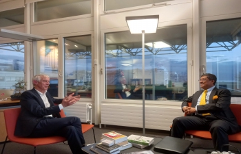 Ambassador Sanjay Bhattacharyya met Mr. Martin Vetterli, President of EPFL University, Lausanne on 10 November, 2022 