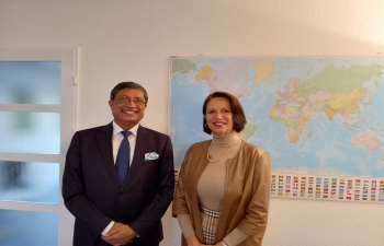 Ambassador Shri Sanjay Bhattacharyya met Ms. Christine Schraner Burgener, Swiss State Secretary for Migration on 1st December, 2022