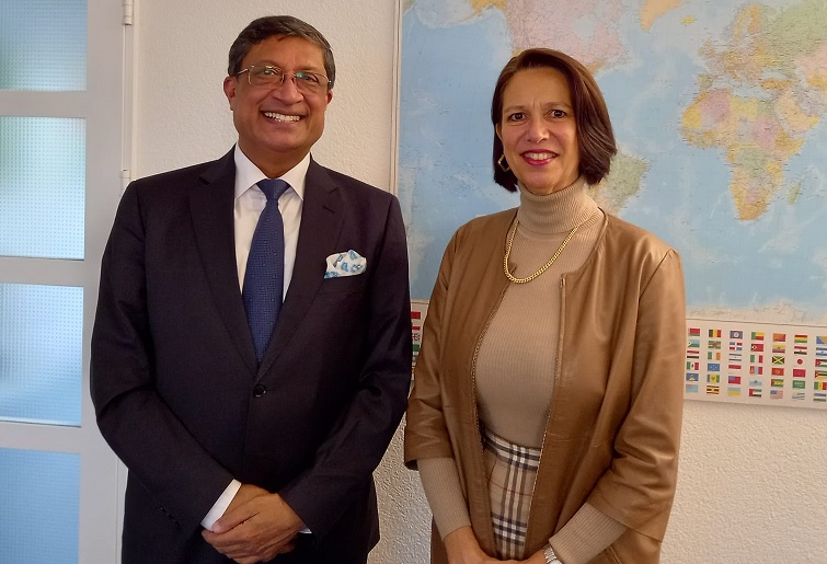 Ambassador Shri Sanjay Bhattacharyya met Ms. Christine Schraner Burgener, Swiss State Secretary for Migration