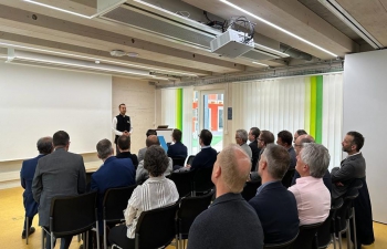 Cd'A Deepak Bansal addressed the 'Destination India' event in Fribourg on 28 April, 2023