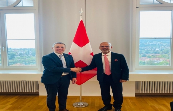 Ambassador Mridul Kumar called on Federal Councillor, Mr. Ignazio Cassis, Federal Department of Foreign Affairs on 14 September 2023