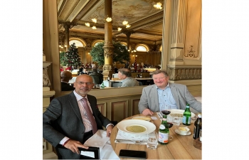 Ambassador Mridul Kumar met Mr. Philippe Ritschard, Mayor of city of Interlaken at Interlaken on 25 November 2023