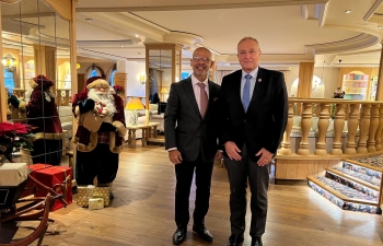 Ambassador Mridul Kumar met Mr Beat Bucher, Mayor of city of Grindelwald on 26 November 2023